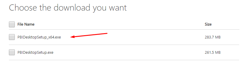 Qual versão do baixar do Power bi microsoft