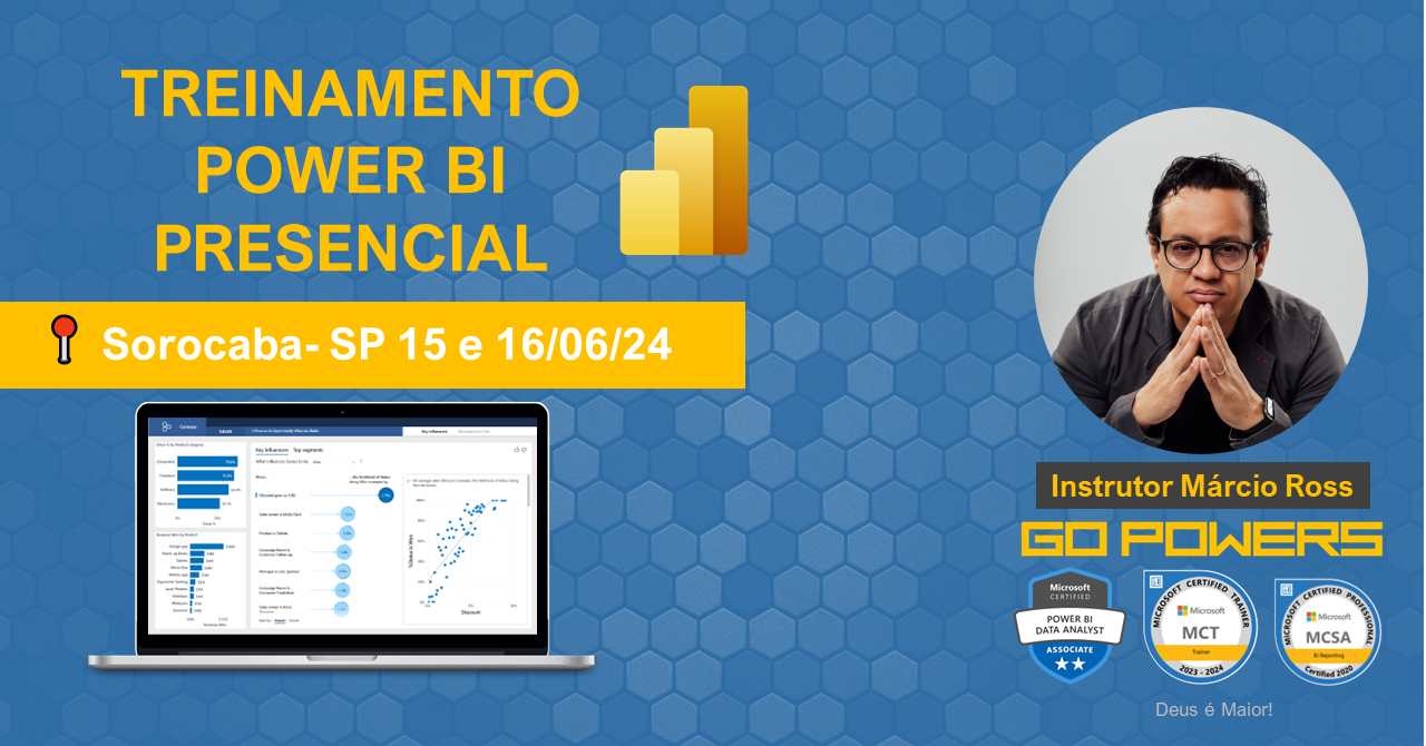 Treinamento Power Bi Essencials - Presencial em Sorocaba Turma Jun/24